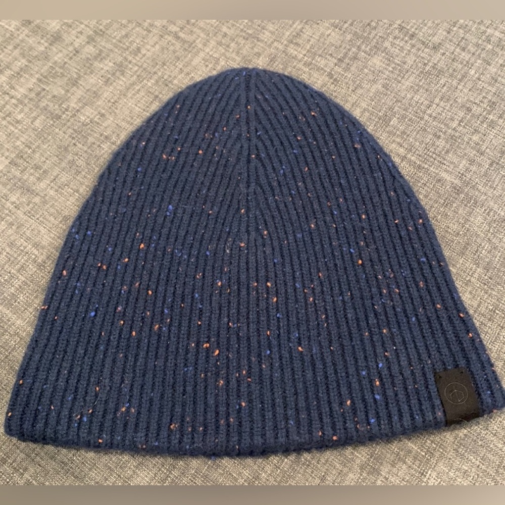 Rag and Bone Blue Cashmere & Merino Wool Blend Beanie.